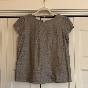 LOFT Gray Textured Blouse